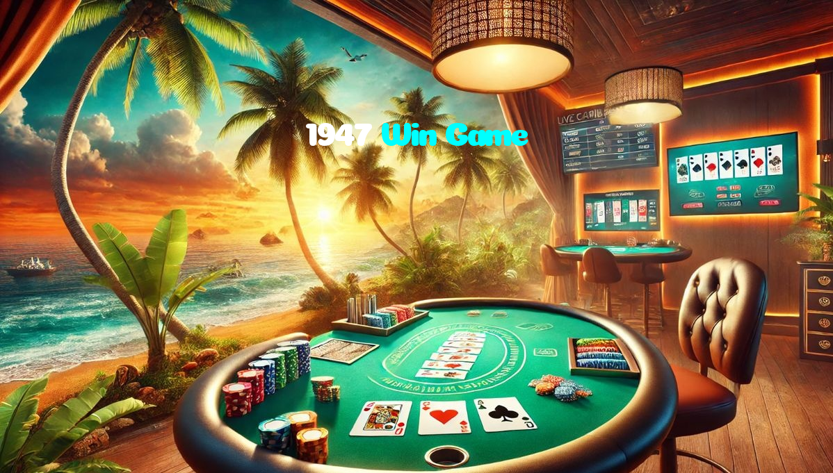 1947 Win Game casino presented on mobile device in Pakistan with slots and live games